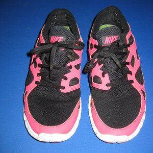 Nike Free Run +2 443816-019 Black White Cherry Running Shoes Size Womens 9.5